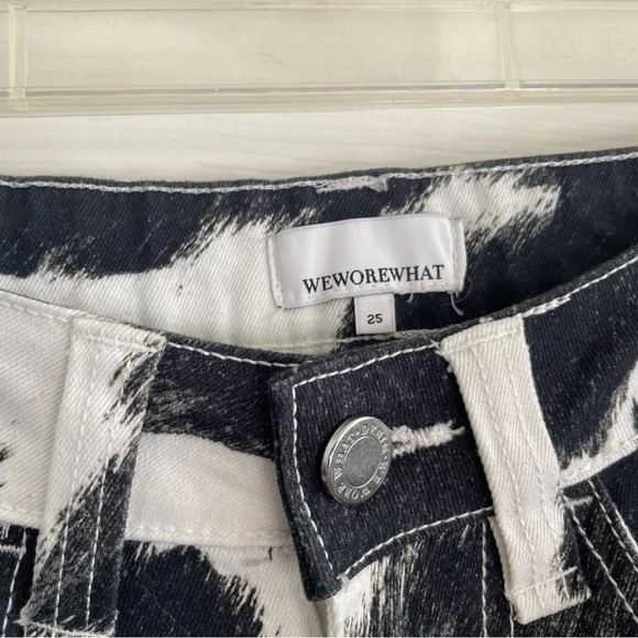 WeWoreWhat Stiletto Slit Skinny Animal Print denim ladies size 25 ladies Revolve - Picture 4 of 7